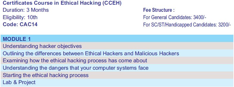 Certificate Course in Ethical Hacking